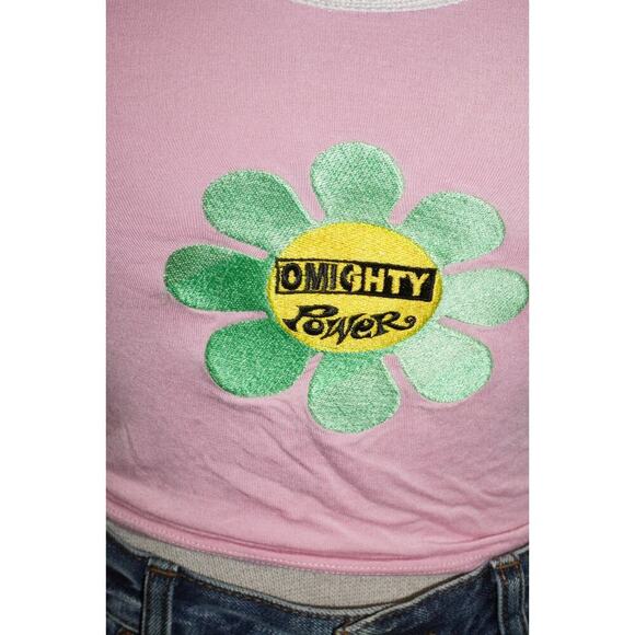 OMIGHTY Power Flower Lace Trim Tank Top – Pink – Size M - Picture 2 of 6